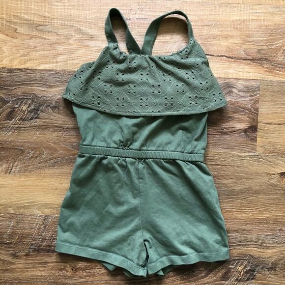Old Navy Girls’ Romper Army Green Size Small 6-7 - Picture 1 of 4